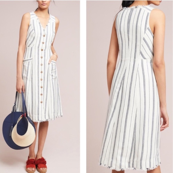 Anthropologie Dresses & Skirts - Anthropologie Maeve Leslie Textured Stripe Dress 8